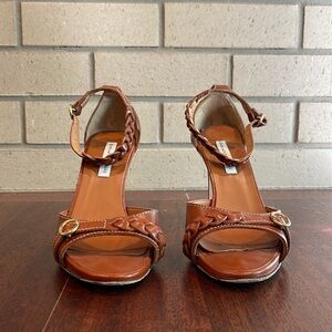 Diane Von Furstenberg Brown Leather Heels
